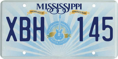 MS license plate XBH145