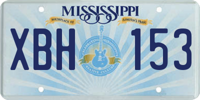 MS license plate XBH153
