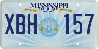 MS license plate XBH157