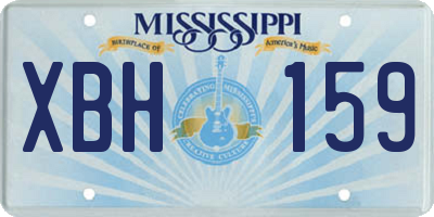 MS license plate XBH159