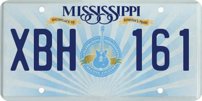 MS license plate XBH161