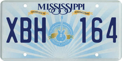 MS license plate XBH164