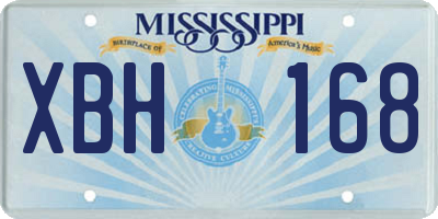 MS license plate XBH168