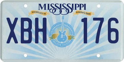 MS license plate XBH176
