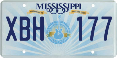 MS license plate XBH177