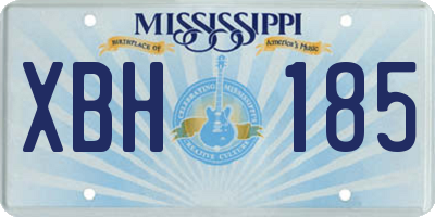 MS license plate XBH185