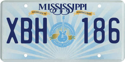 MS license plate XBH186