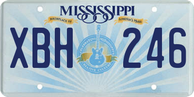 MS license plate XBH246
