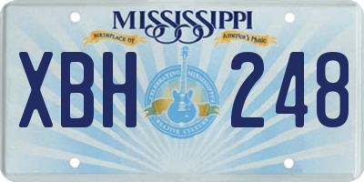 MS license plate XBH248