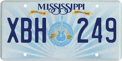 MS license plate XBH249