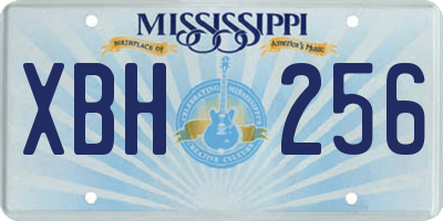 MS license plate XBH256