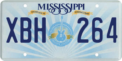 MS license plate XBH264