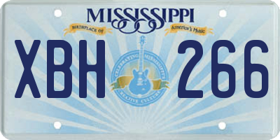 MS license plate XBH266