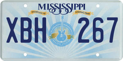 MS license plate XBH267