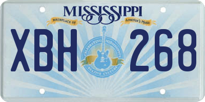 MS license plate XBH268