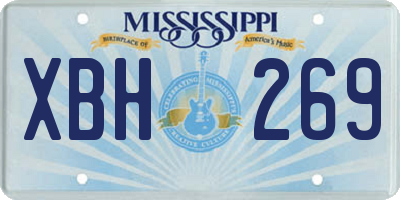 MS license plate XBH269