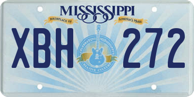 MS license plate XBH272