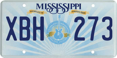 MS license plate XBH273