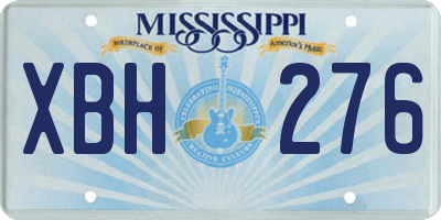 MS license plate XBH276