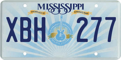 MS license plate XBH277