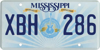 MS license plate XBH286