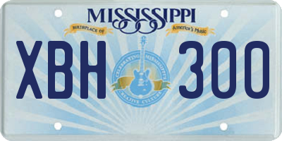 MS license plate XBH300