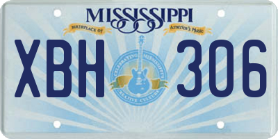 MS license plate XBH306