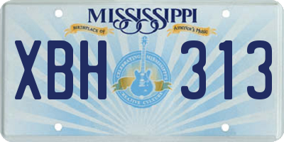 MS license plate XBH313