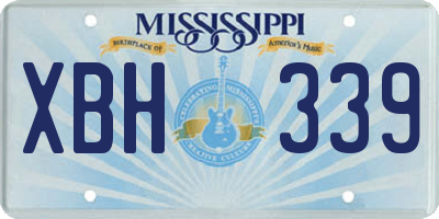 MS license plate XBH339
