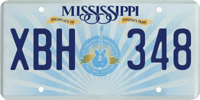 MS license plate XBH348