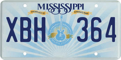 MS license plate XBH364