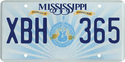 MS license plate XBH365