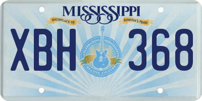 MS license plate XBH368