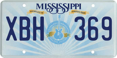 MS license plate XBH369