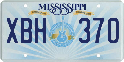 MS license plate XBH370