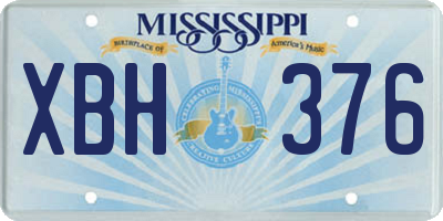 MS license plate XBH376