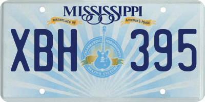 MS license plate XBH395