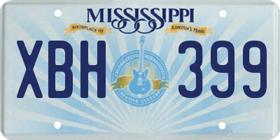 MS license plate XBH399