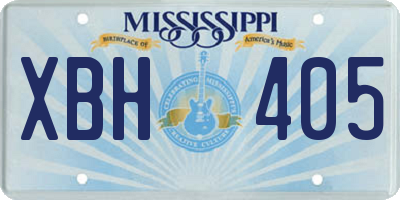 MS license plate XBH405