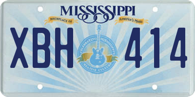MS license plate XBH414