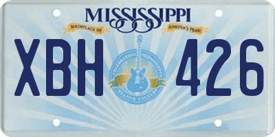 MS license plate XBH426