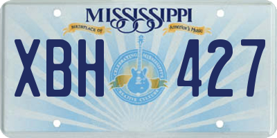 MS license plate XBH427