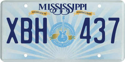 MS license plate XBH437