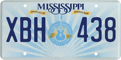 MS license plate XBH438