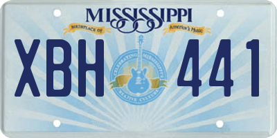 MS license plate XBH441
