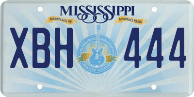 MS license plate XBH444
