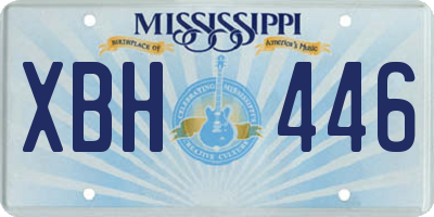 MS license plate XBH446