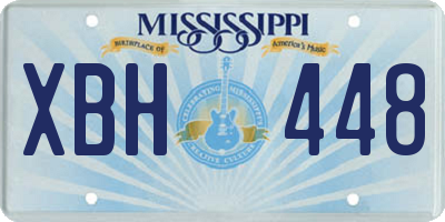 MS license plate XBH448