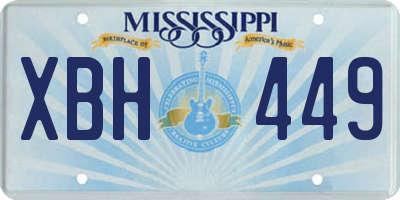 MS license plate XBH449