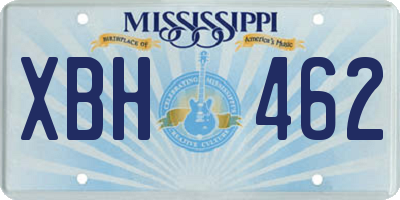 MS license plate XBH462